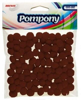 Opakowanie Pompony brązowe 10mm 100szt
