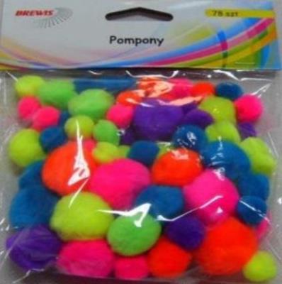Opakowanie Pompony neonowe 78szt