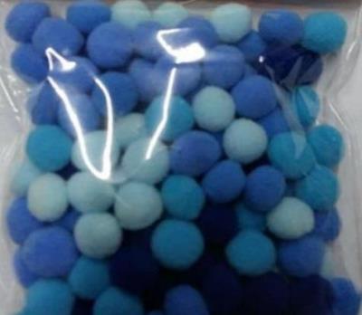 Opakowanie Pompony niebieskie 10mm 100szt