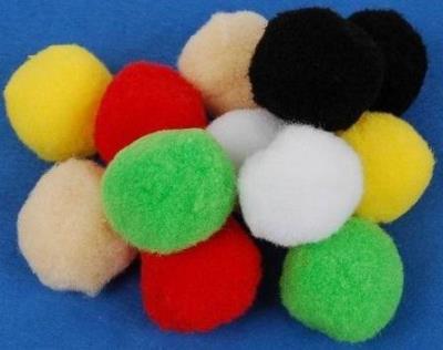 Opakowanie Pompony poliestrowe 40mm MIX