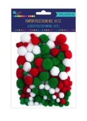 Opakowanie Pompony poliestrowe mix (140 szt)