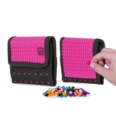 Opakowanie Portfel na rzep Kropki z purpurowym panelem