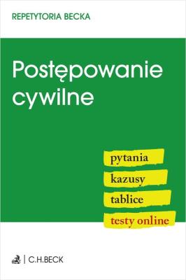 Postępowanie cywilne. Pytania. Kazusy. Tablice.... Autor:   Praca zbiorowa. SmakLiter.pl Okładka książki Postępowanie cywilne. Pytania. Kazusy. Tablice...