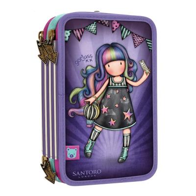 Opakowanie Potrójny Piórnik z Wyposażeniem Gorjuss Fairground