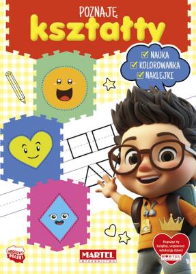 Poznaję kształty z naklejkami. Autor: Katarzyna Salamon. SmakLiter.pl Okładka książki Poznaję kształty z naklejkami
