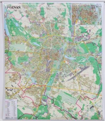Okładka książki Poznań. Mapa ścienna 1:20 000