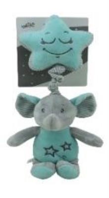 Opakowanie Pozytywka z gwiazdką słoń miętowy 35cm