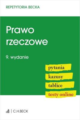 Okładka książki Prawo rzeczowe. Pytania. Kazusy. Tablice. Testy online