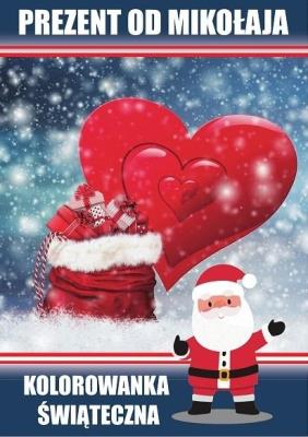 Okładka książki Prezent od Mikołaja. Kolorowanka świąteczna