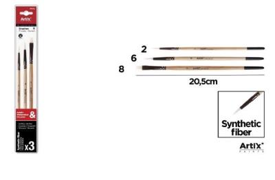 Profesjonale pędzle malarskie 3szt. Wydawca: Artix. SmakLiter.pl Opakowanie Profesjonale pędzle malarskie 3szt