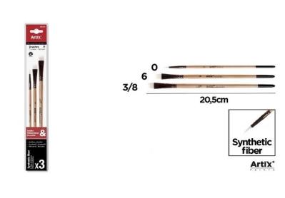 Profesjonale pędzle malarskie 3szt. Wydawca: Artix. SmakLiter.pl Opakowanie Profesjonale pędzle malarskie 3szt