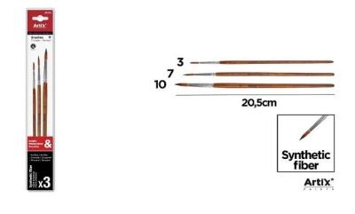 Profesjonale pędzle malarskie 3szt. Wydawca: Artix. SmakLiter.pl Opakowanie Profesjonale pędzle malarskie 3szt