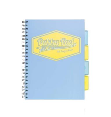 Project Book Pastel B5/100K kratka nieb. (3szt). Wydawca: PUKKA. SmakLiter.pl Opakowanie Project Book Pastel B5/100K kratka nieb. (3szt)