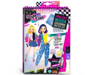 Projekt moda - zestaw szkicownik. Wydawca: EPEE. SmakLiter.pl Opakowanie Projekt moda - zestaw szkicownik