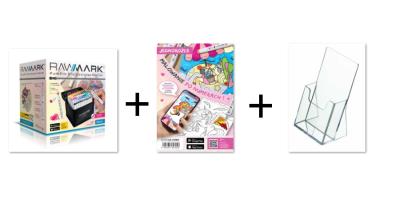 Opakowanie Promarkery alkoholowe Rawmark purePRO, 80 koloró +Kolorowanka interaktywna RAWMARK Jednorożce 15 kartek z aplikacją na telefon AR BOX w etui