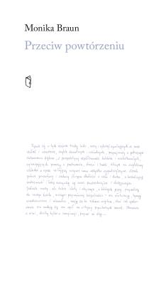 Okładka książki Przeciw powtórzeniu