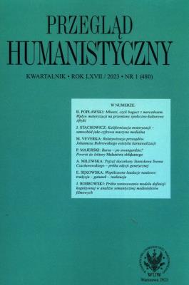 Przegląd Humanistyczny 2023/1 (480). Autor: Mróz Maciej. SmakLiter.pl Okładka książki Przegląd Humanistyczny 2023/1 (480)