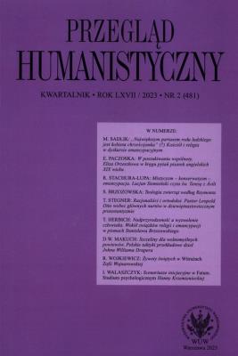 Przegląd Humanistyczny 2023/2. Wydawca: Wydawnictwa Uniwersytetu Warszawskiego. SmakLiter.pl Opakowanie Przegląd Humanistyczny 2023/2