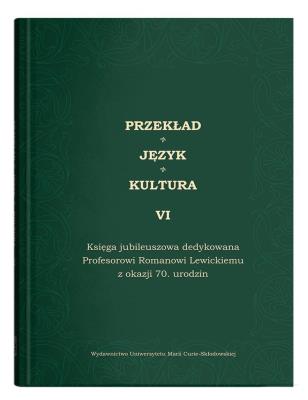 Okładka książki Przekład. Język. Kultura T.6