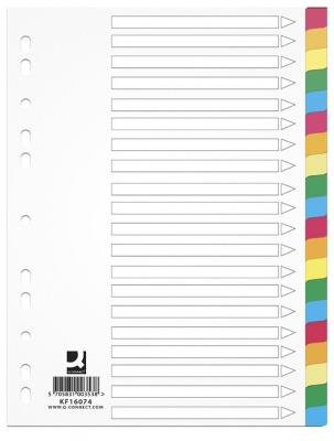 Przekładki A4 karton 20 kart. Wydawca: Q-CONNECT. SmakLiter.pl Opakowanie Przekładki A4 karton 20 kart