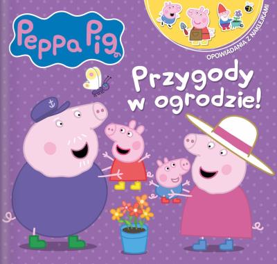 Okładka książki Przygody w ogrodzie. Opowiadania z naklejkami. Świnka Peppa