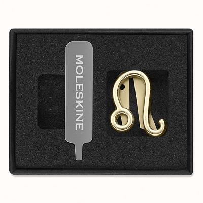 Opakowanie Przypinka do notatnika kalendarza zodiak lew złota