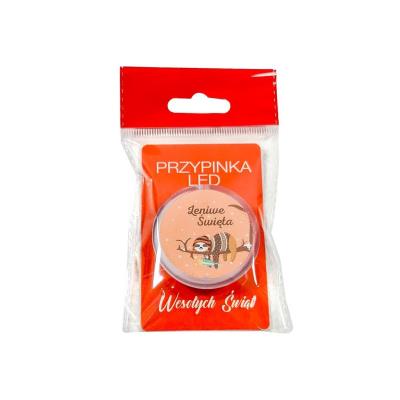 Opakowanie Przypinka LED Leniwe Święta