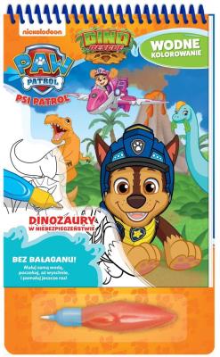 Psi Patrol. Wodne kolorowanie. Dinozaury. Autor: Opracowanie zbiorowe. SmakLiter.pl Okładka książki Psi Patrol. Wodne kolorowanie. Dinozaury