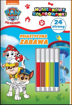 Psiastyczna zabawa. Psi Patrol. Numerkowe kolorowanki. Autor: Opracowanie zbiorowe. SmakLiter.pl Okładka książki Psiastyczna zabawa. Psi Patrol. Numerkowe kolorowanki