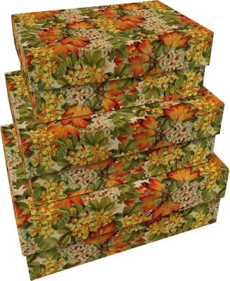 Opakowanie Pudełka ozdobne Jesienne liście 3szt