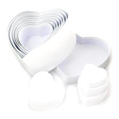 Opakowanie Pudełka serca białe 12szt