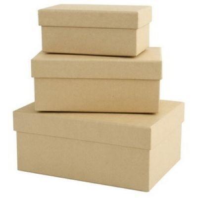 Opakowanie Pudełka tekturowe papermania prostokątne 3szt