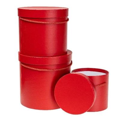 Opakowanie Pudełko Flower Box 3szt czerwony ROZETTE