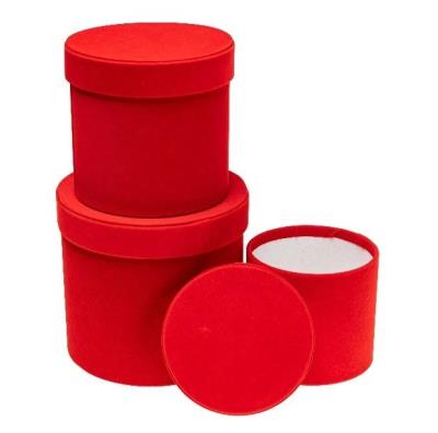 Opakowanie Pudełko Flower Box 3szt czerwony ROZETTE