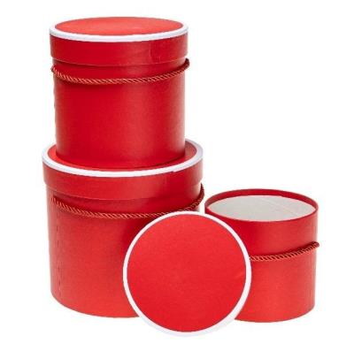 Opakowanie Pudełko Flower Box 3szt czerwony ROZETTE