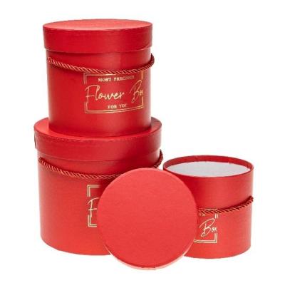 Opakowanie Pudełko Flower Box 3szt czerwony ROZETTE