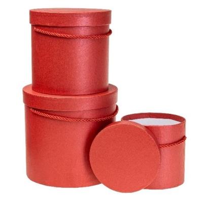 Opakowanie Pudełko Flower Box 3szt czerwony ROZETTE