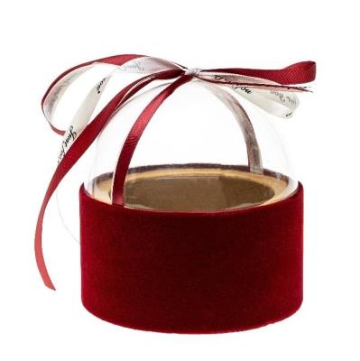 Opakowanie Pudełko Flower Box z kokardą czerwony ROZETTE