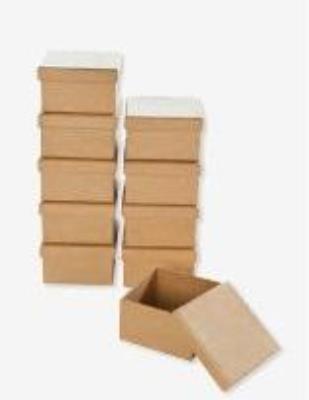 Opakowanie Pudelko kwadratowe naturalne 7,5x7,5x4,5cm