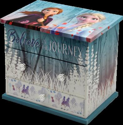 Pudełko na biżuterię z lusterkiem, brokatem i efektami dźwiękowymi  Frozen WD20765. Wydawca: Kids Euroswan. SmakLiter.pl Opakowanie Pudełko na biżuterię z lusterkiem, brokatem i efektami dźwiękowymi  Frozen WD20765