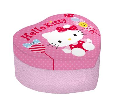 Pudełko na biżuterię z lusterkiem PU Hello Kitty HK50035. Wydawca: Kids Euroswan. SmakLiter.pl Opakowanie Pudełko na biżuterię z lusterkiem PU Hello Kitty HK50035
