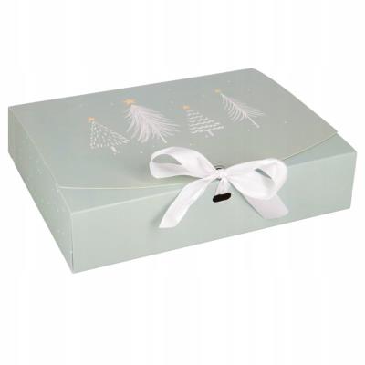 Opakowanie Pudełko na prezenty składane 22x17cm choinki 2szt.