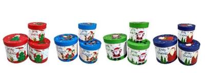 Opakowanie Pudełko okrągłe Boże Narodzenie 12x12,5cm MIX