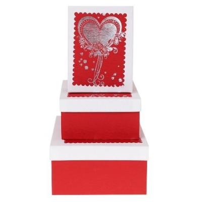 Opakowanie Pudełko prezentowe 3szt Walentynka ROZETTE