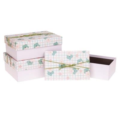 Opakowanie Pudełko prezentowe PR Kwiaty 3szt ROZETTE