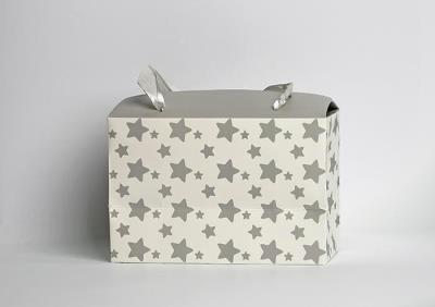 Opakowanie Pudełko prezentowe srebrzone gwiazdki S