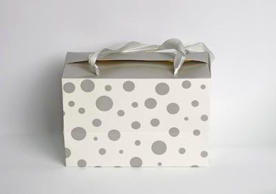 Opakowanie Pudełko prezentowe srebrzone koła S