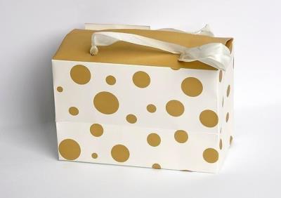 Opakowanie Pudełko prezentowe złocone koła S