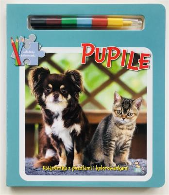 Okładka książki Pupile. Książka z puzzlami, kolorowankami i kredką