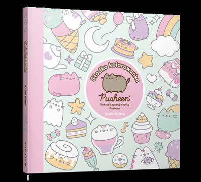 Pusheen. Słodka kolorowanka. Koloruj i zgaduj z kotką Pusheen. Autor: Claire Belton. SmakLiter.pl Okładka książki Pusheen. Słodka kolorowanka. Koloruj i zgaduj z kotką Pusheen
